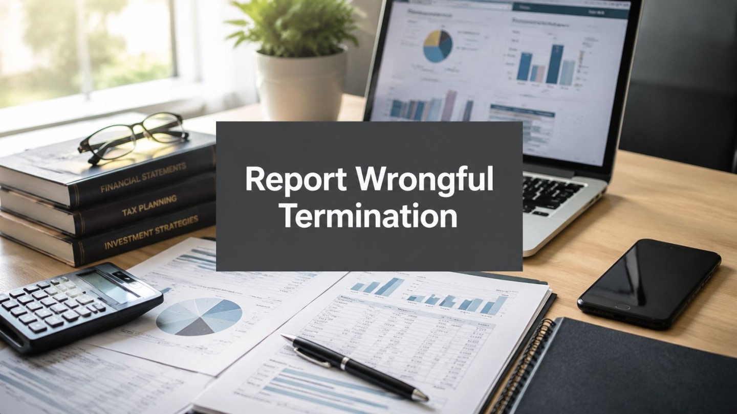 how-to-report-wrongful-termination-office-desk