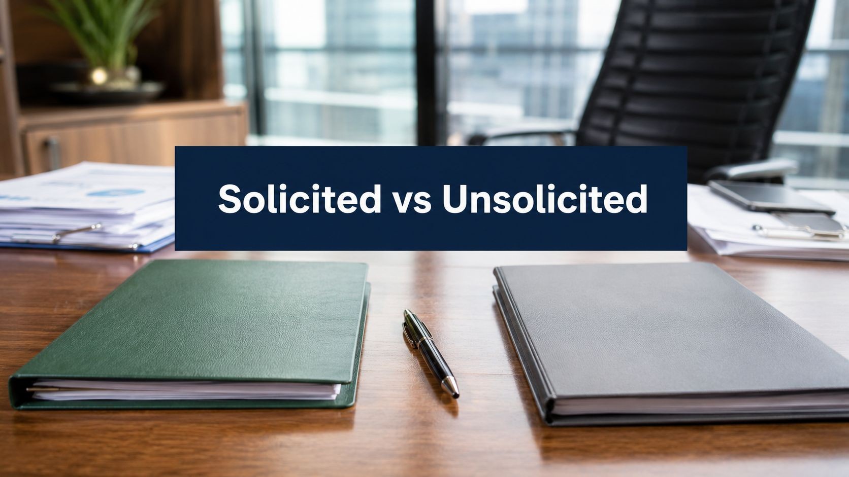 solicited-vs-unsolicited-office-desk